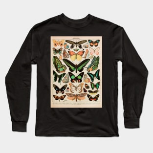 Papillon II Vintage French Butterfly Chart Long Sleeve T-Shirt